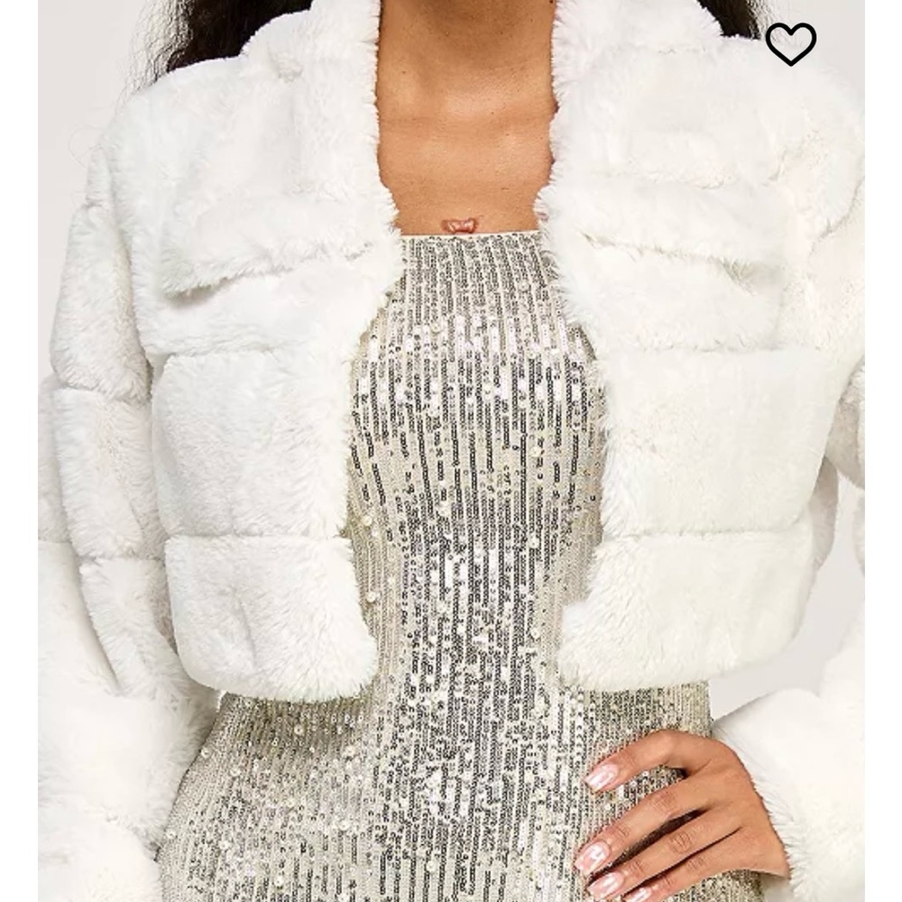 Elegant Faux Fur Teddy Jacket - Cream